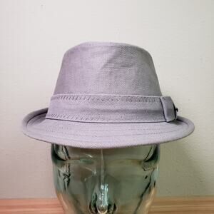 Rocawear One Size Cotton Fedora Hat Gray Dapper‎ Eclectic Grandpa Dadcore Cap
